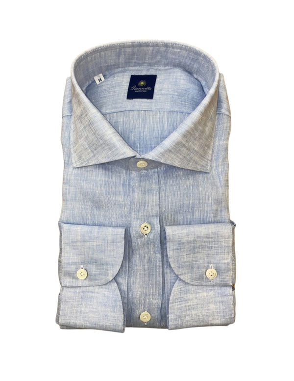 Giannetto Portofino Edelman Shirt in Blue Wash Chiaro